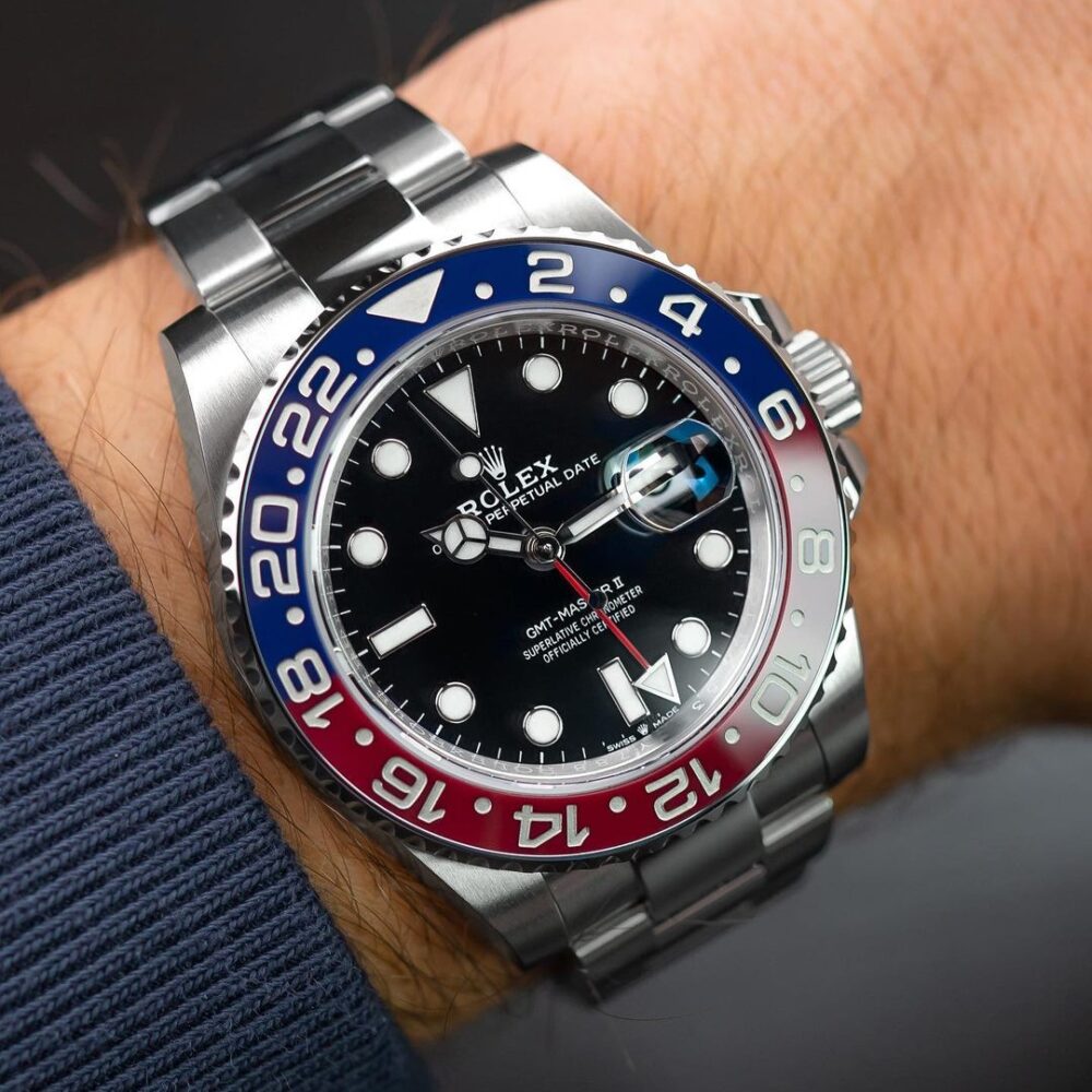 Rolex GMT-Master II Watch, Oyster, 40 mm, M126710BLRO-0001