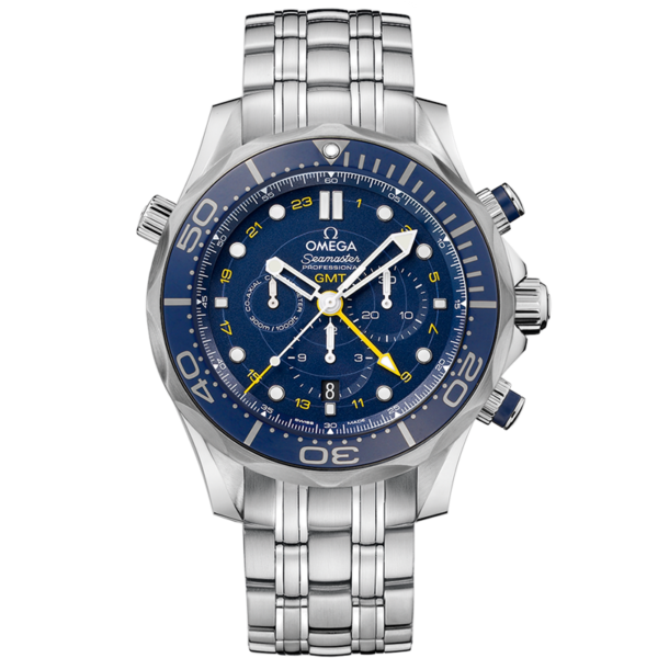 Omega Seamaster Diver 300m Co-Axial Chronometer GMT Chronograph 44mm Watch 212.30.44.52.03.001