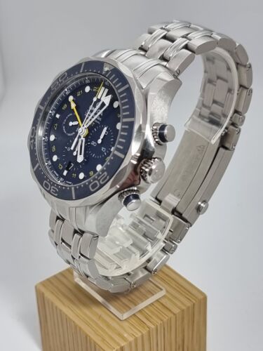 Omega Seamaster Diver 300m Co-Axial Chronometer GMT Chronograph 44mm Watch 212.30.44.52.03.001