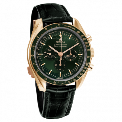 OMEGA Speedmaster Moonwatch Moonshine Gold Automatic Chronometer Green Dial Men’s Watch 310.63.42.50.10.001