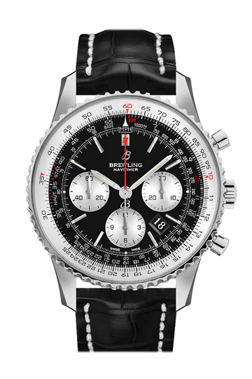 Breitling Navitimer 01 Black Leather Deployment AB0127211 B1P1