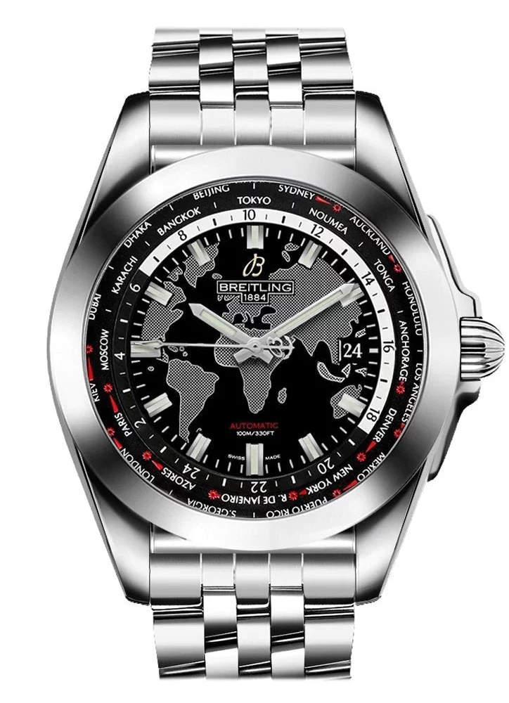 Breitling Galactic Unitime Mens Watch WB3510U4 BD94-375A