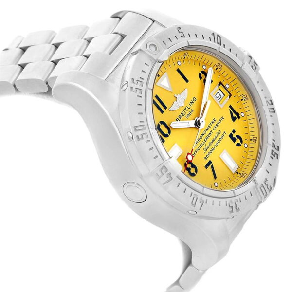 Breitling Avenger Seawolf Yellow Dial Steel Mens Watch A17330